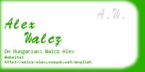 alex walcz business card